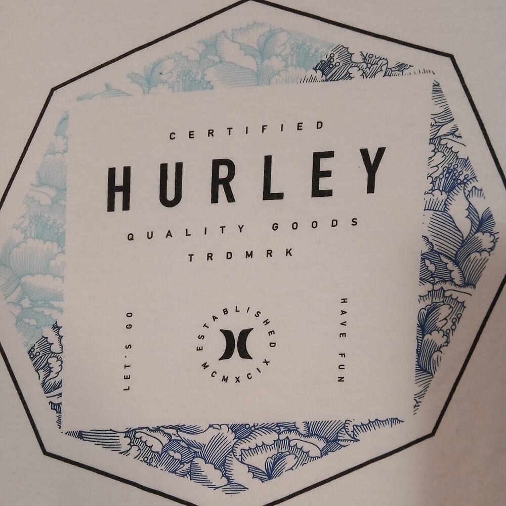 Mens Hurley Shirt Size Large White Spellout